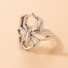 new punk spider alloy silver single exaggerated ring