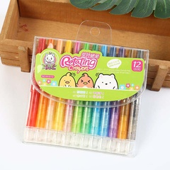 12/18/24 color rotating crayons washable muilt-color crayon set