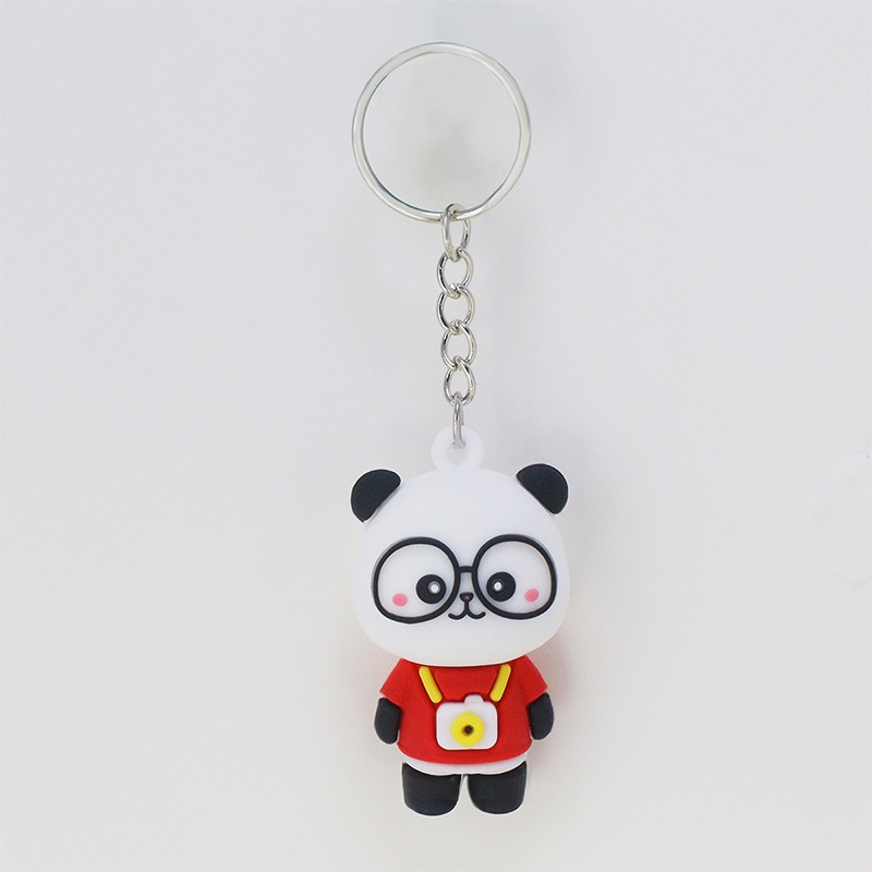 Cartoon animal keychain pendant creative fashion key ring car bag pendant