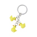 Cute duck resin little yellow duck keychain animal key ring gag pendantpicture5