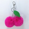 New leaf cherry fruit hair ball keychain pendant imitation rex rabbit hair accessoriespicture15