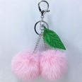 New leaf cherry fruit hair ball keychain pendant imitation rex rabbit hair accessoriespicture17