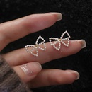 Korean simple small pearl bow alloy stud earringspicture10