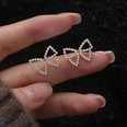 Korean simple small pearl bow alloy stud earringspicture18