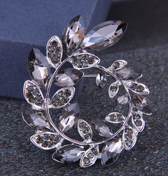 Broche de dames de pétales brillants de diamant d'alliage simple de mode coréenne