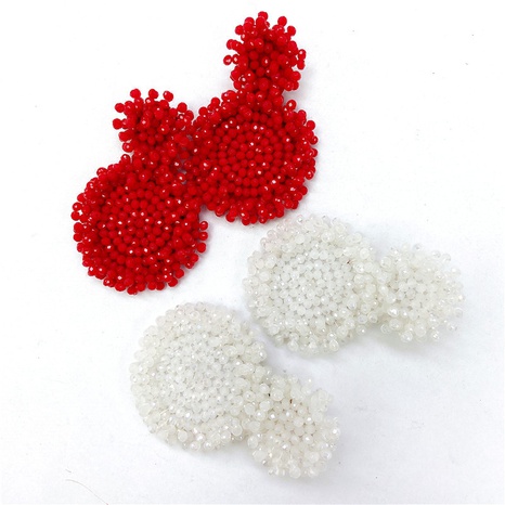 Bohemian handmade rice bead European and American metal earrings NHDOU630150's discount tags