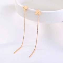 vintage tassel fashion gold five-pointed star earrings wholesale