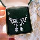 Fashion Pear Shaped Inlaid Zircon Copper Earrings Wholesalepicture8