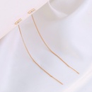 simple fashion ear line long tassel fine line hollow chain copper earringspicture15