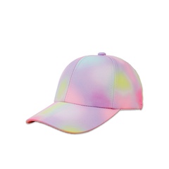 Korean fashion trend children's pink wide brim sunshade tie-dye baseball cap