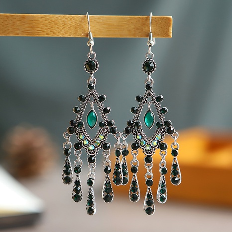 retro wholesale diamond-shaped multi-layer water drop earrings wholesale's discount tags