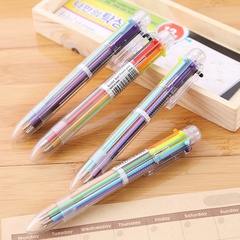 cute creative 6-color ballpoint pen children's student school supplies