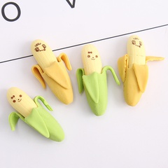 Neuer kreativer Mini-Bananen-Radiergummi mit niedlichen Früchten, zwei Stück