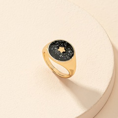 Korean simple creative star alloy round ring wholesale