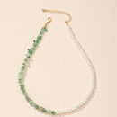 Korean pearl and gravel irregular stitching strong clavicle chainpicture5