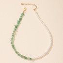Korean pearl and gravel irregular stitching strong clavicle chainpicture7