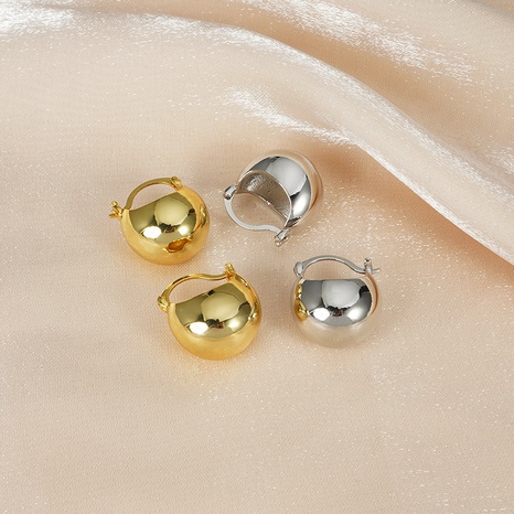 fashion simple solid color geometric copper ball shaped earrings wholesale NHGI645034's discount tags