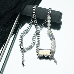 Pearl necklace female Korean snake bone chain necklace