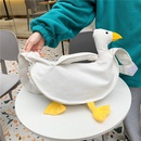 cute duck head canvas trendy funny ugly duck messenger shoulder bag 401810cmpicture6