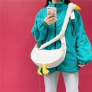 cute duck head canvas trendy funny ugly duck messenger shoulder bag 401810cmpicture8