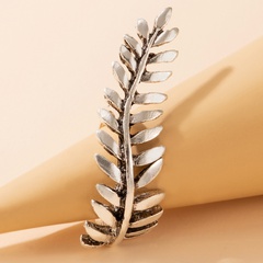 new punk style exaggerated trend leaves retro single ring female