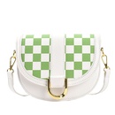 checkerboard single shoulder messenger spring and summer new womens saddle bag 21187cmpicture11