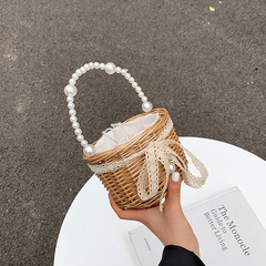 Pearl chain women's new mini handbag 14*10*12cm