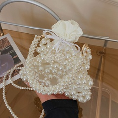Mini gentle pearl chain shoulder women's messenger small women's handbag 18*12*4cm