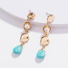 retro natural stone accessories baroque pearl tassel earrings wholesale
