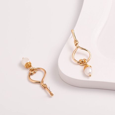 fashion jewelry creative metal geometric pearl earrings wholesale's discount tags