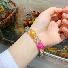 women's fashion colorful crystal geometric bracelet
