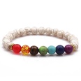 Natural chakra colorful chakra bracelet agate volcanic stone bracelet seven color 8mm yoga lotus braceletpicture26