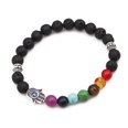 8mm volcanic stone palm eye bracelet beaded colorful chakra energy colorful agate braceletpicture20