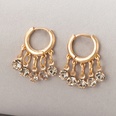 fashion contrast color alloy rhinestones flower circle geometric earringspicture64