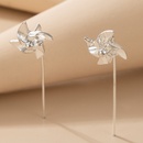 Fashion simple cute geometric and small windmill alloy stud earringspicture9