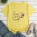 Heart Letter Print Ladies Loose Casual TShirtpicture9