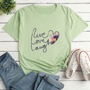 Heart Letter Print Ladies Loose Casual TShirtpicture10