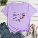 Heart Letter Print Ladies Loose Casual TShirtpicture11