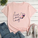 Heart Letter Print Ladies Loose Casual TShirtpicture12