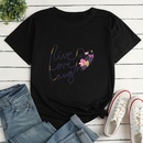 Heart Letter Print Ladies Loose Casual TShirtpicture14