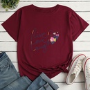 Heart Letter Print Ladies Loose Casual TShirtpicture15