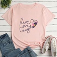 Heart Letter Print Ladies Loose Casual TShirtpicture29