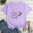Heart Letter Print Ladies Loose Casual TShirtpicture40