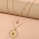 creative fashion multilayer resin bee natural chrysanthemum pendent necklacepicture6