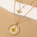 creative fashion multilayer resin bee natural chrysanthemum pendent necklacepicture7
