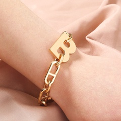 Fashion jewelry alloy bracelet hip-hop letter B alloy bracelet