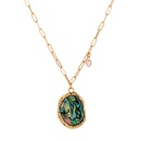 fashion irregular metal pendant natural color abalone shell necklace femalepicture11