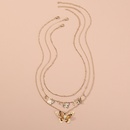 fashion multilayer butterfly necklace hollow butterfly pendant alloy necklacepicture8