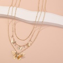 fashion multilayer butterfly necklace hollow butterfly pendant alloy necklacepicture9