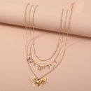 fashion multilayer butterfly necklace hollow butterfly pendant alloy necklacepicture10